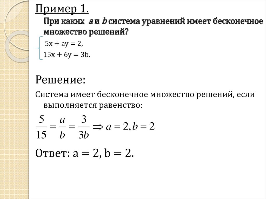 Презентация решение уравнений с параметрами