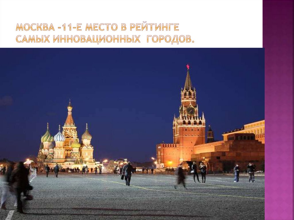 Москва -11–е место в рейтинге самых инновационных городов.