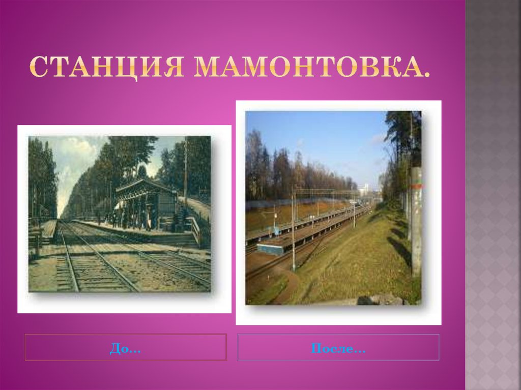 Станция Мамонтовка.