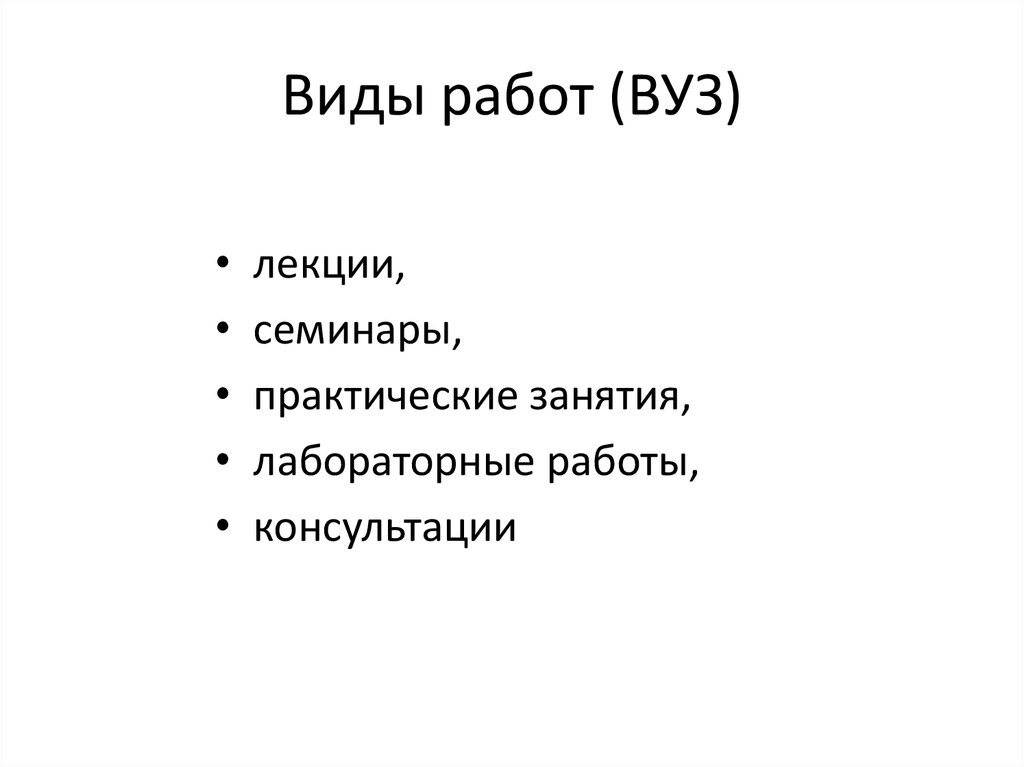 План лекции в вузе пример