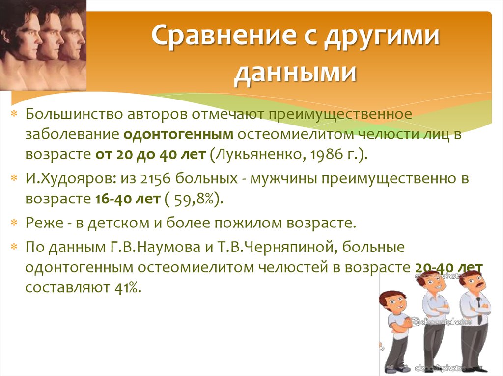 Сравнение с другими данными