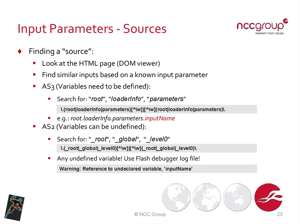 Input Parameters - Sources