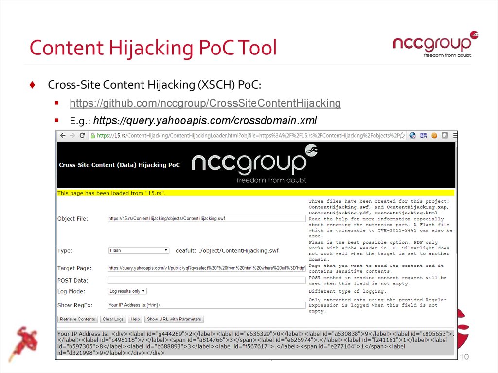 Content Hijacking PoC Tool