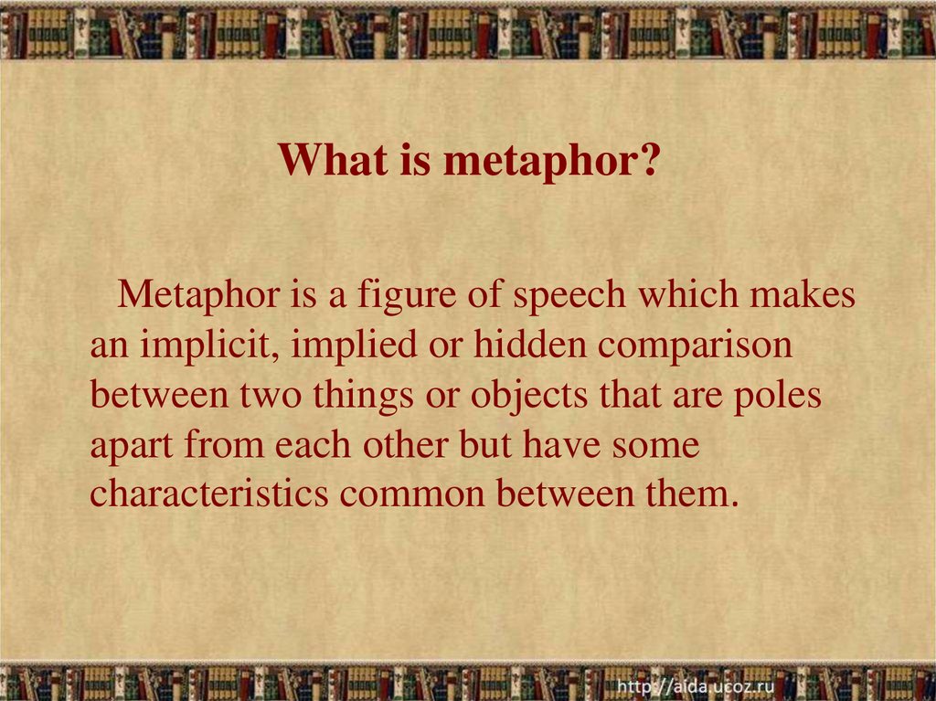 What is metaphor?