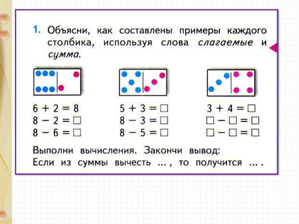 Слагаемые сумма задания. Взаимосвязь суммы и слагаемых. Связь между суммой и слагаемыми. Взаимосвязь между суммой и слагаемыми. Взаимосвязь между компонентами сложения и вычитания.