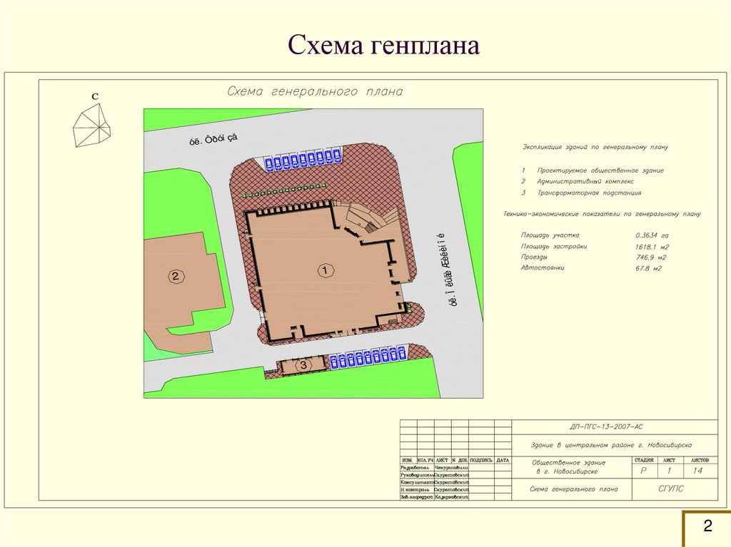 Схема генерального плана предприятия