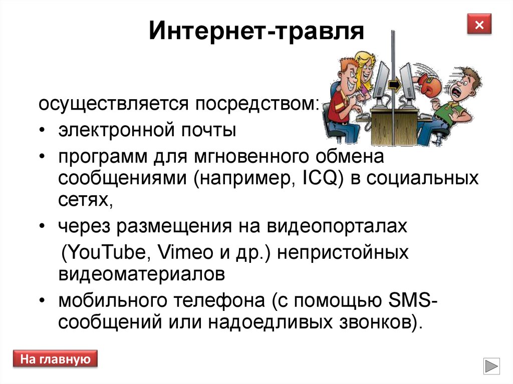 Травля в интернете проект