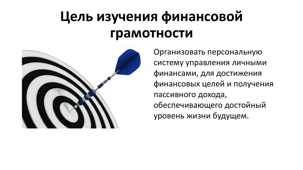 Отмеченная цель. Цель финансовой грамотности. Цель и задачи финансовой г.