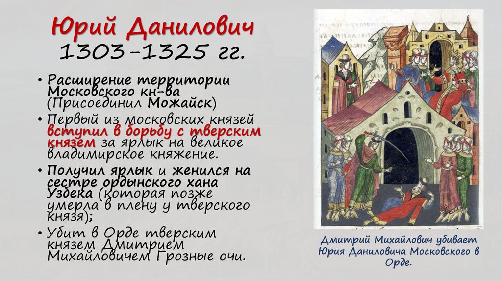Юрий Данилович 1303-1325 гг.