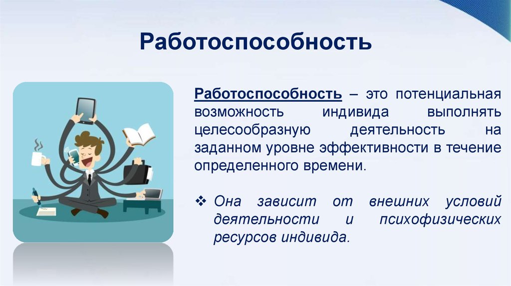 Презентация на тему работоспособность режим дня 8 класс