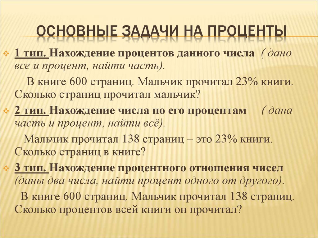 Презентация проценты решение задач на проценты