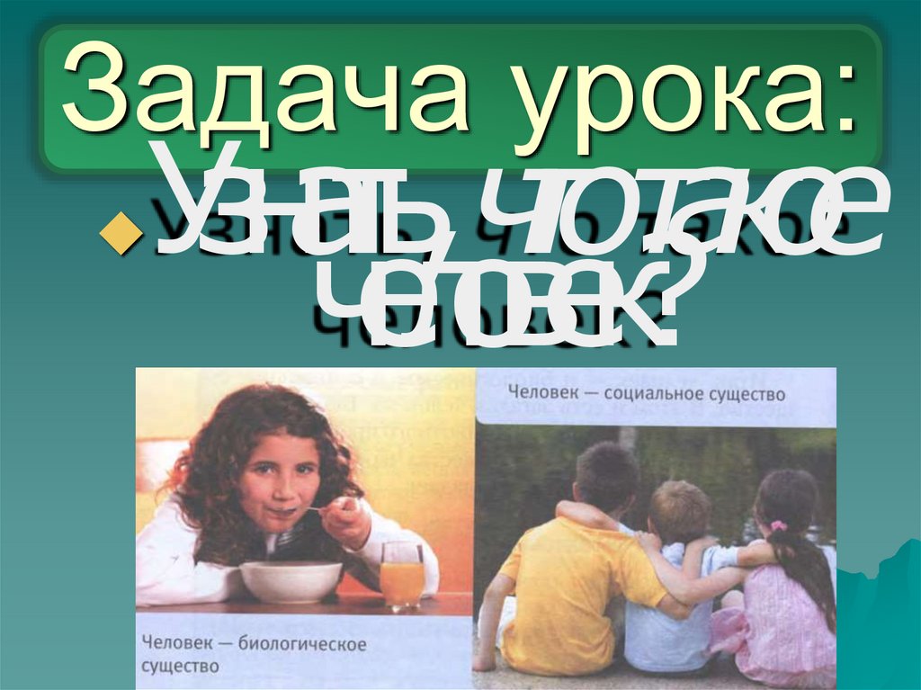 Задача урока: