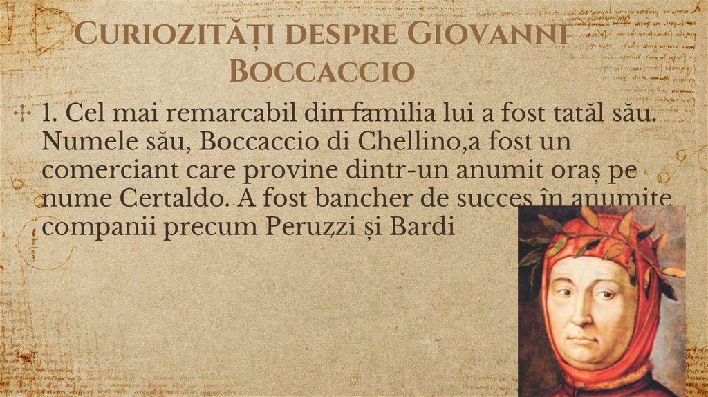 Curiozități despre Giovanni Boccaccio