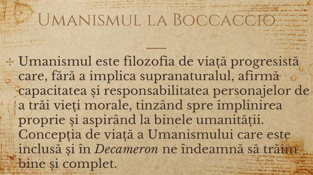 Umanismul la Boccaccio