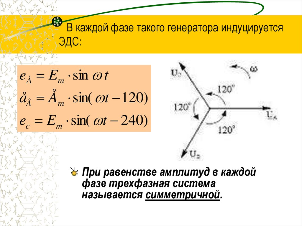 Каждая фаза. Фазное ЭДС. Фазная ЭДС генератора. Фаза ЭДС это. Комплексные амплитуды ЭДС фаз генератора.