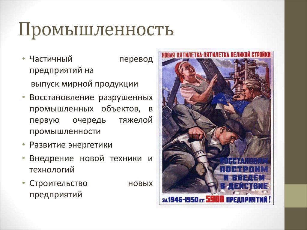 Презентация восстановление ссср после вов в 1945 1953 гг презентация