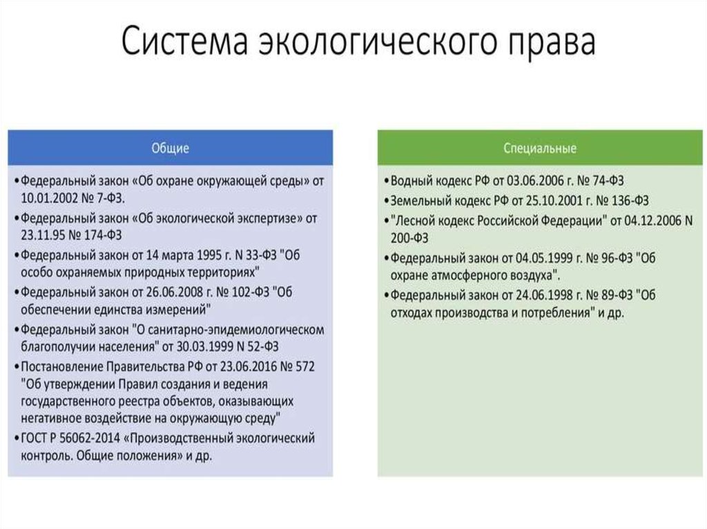 Сложный план экологическое право по обществознанию