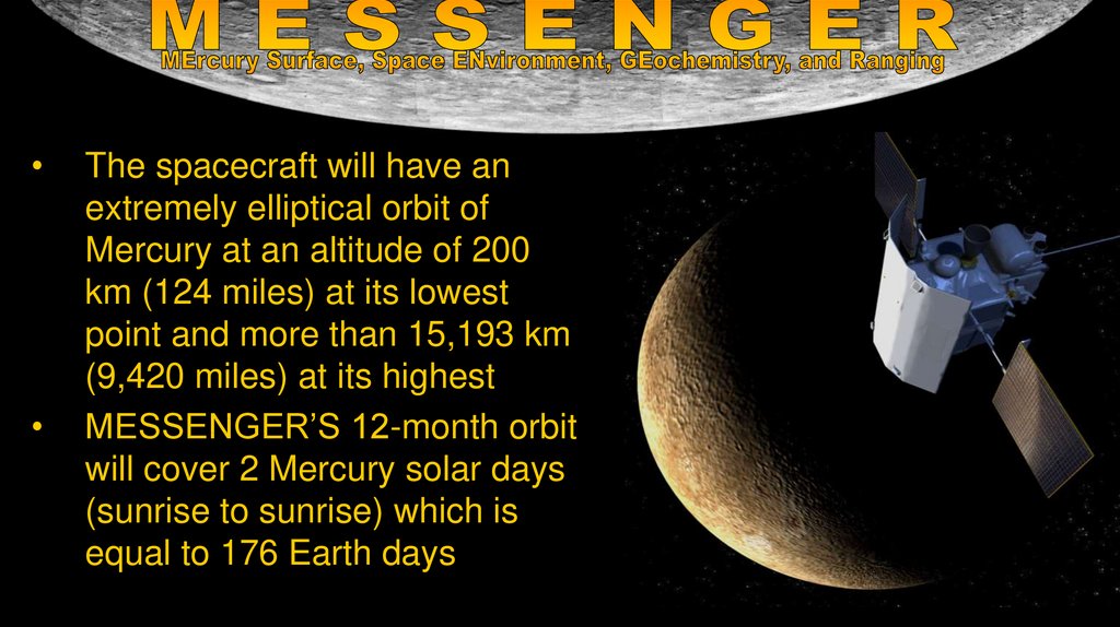 NASA Returns To Mercury in 2011 with MESSENGER - online presentation