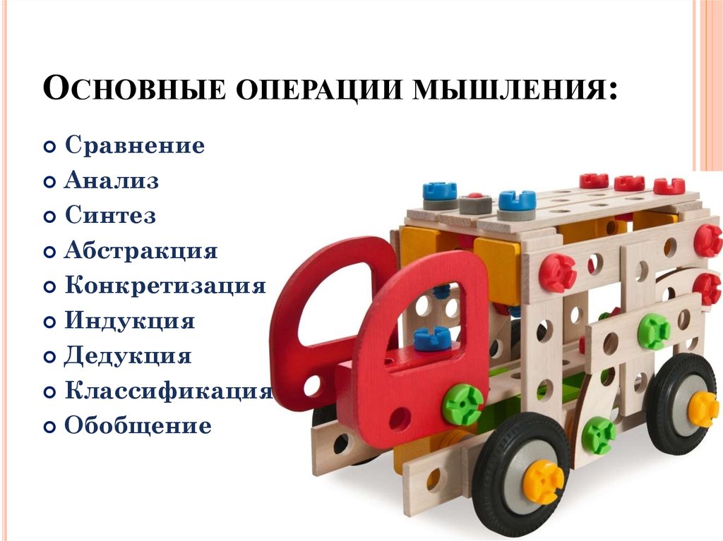 Основные операции мышления: