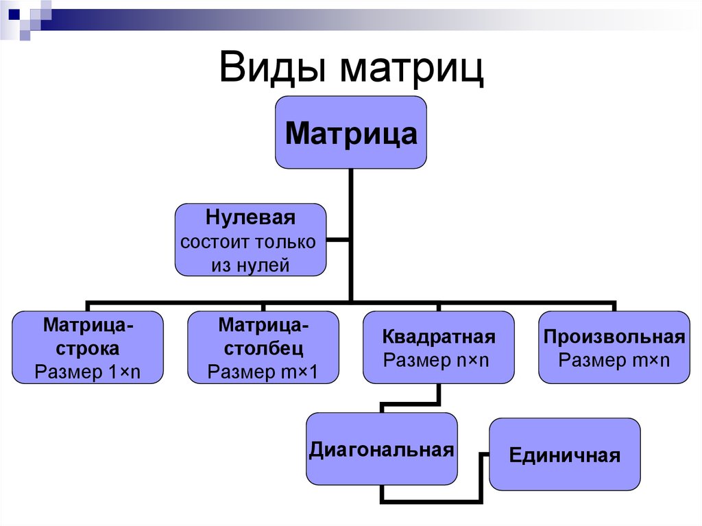 Виды матричной реакции