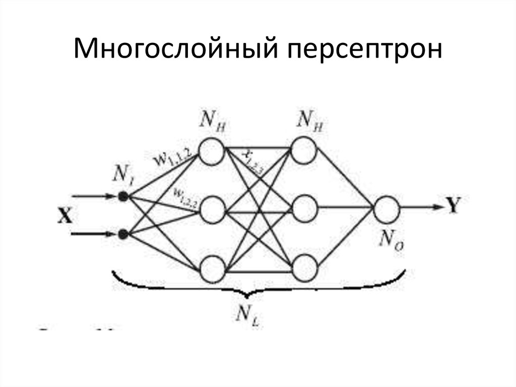 Название структуры персептрона представленной на рисунке