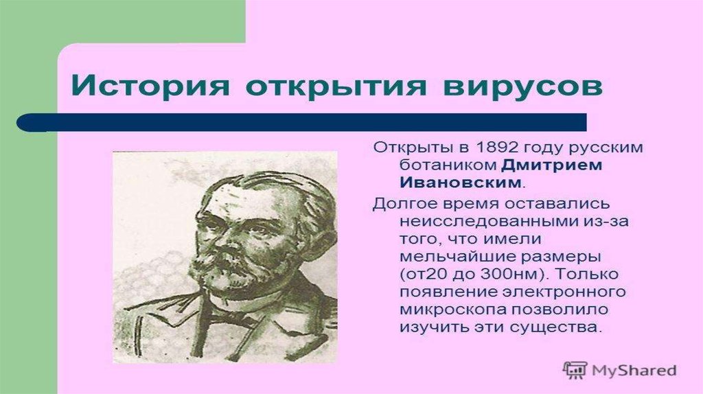 Вирусы были открыты в 1892 году