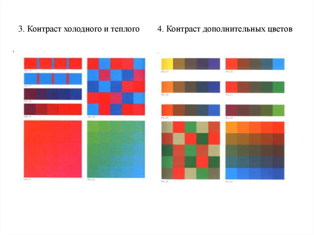 Рисунок контраст теплого и холодного