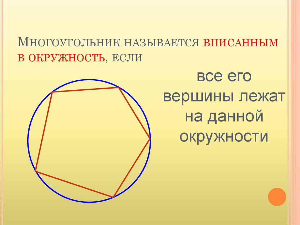 Выберите рисунки на которых окружность не вписана в многоугольник 1 в д