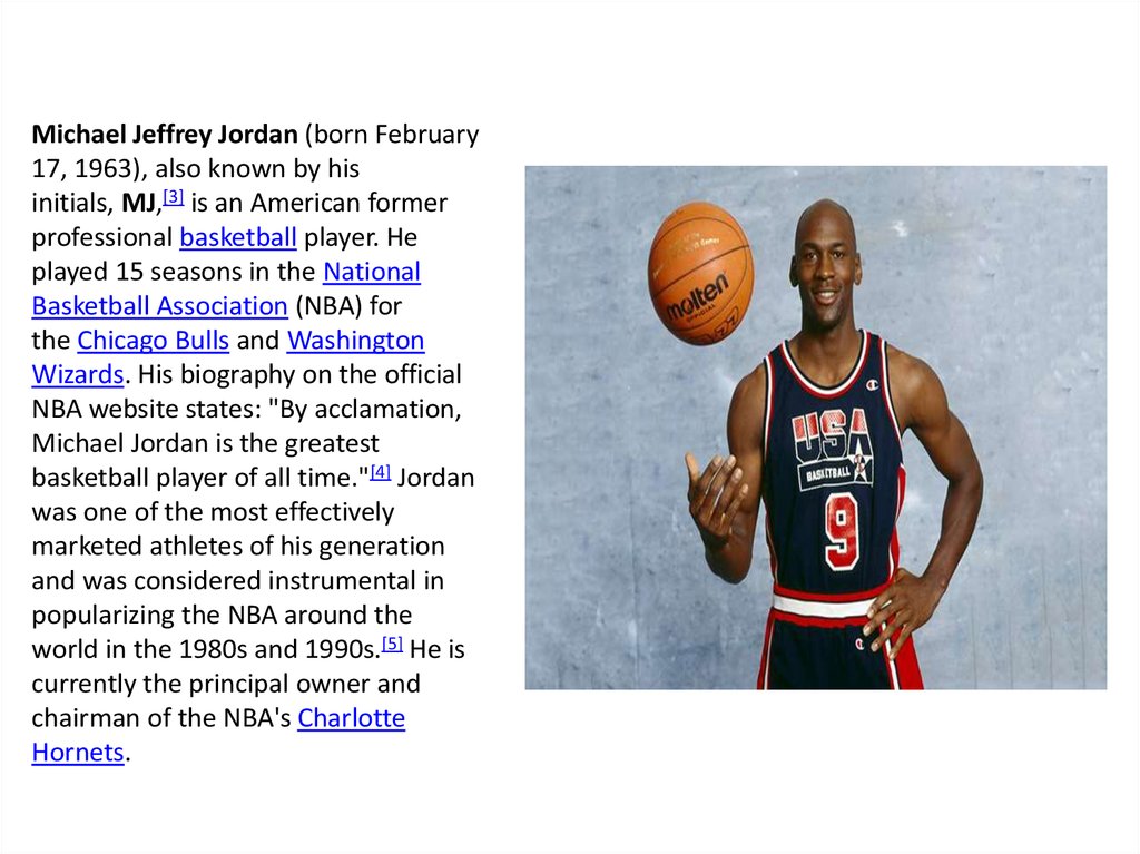 Книги правила джордана. Сообщение про баскетболиста Майкла Джордана. Рассказ про Майкла Джордана на английском языке.