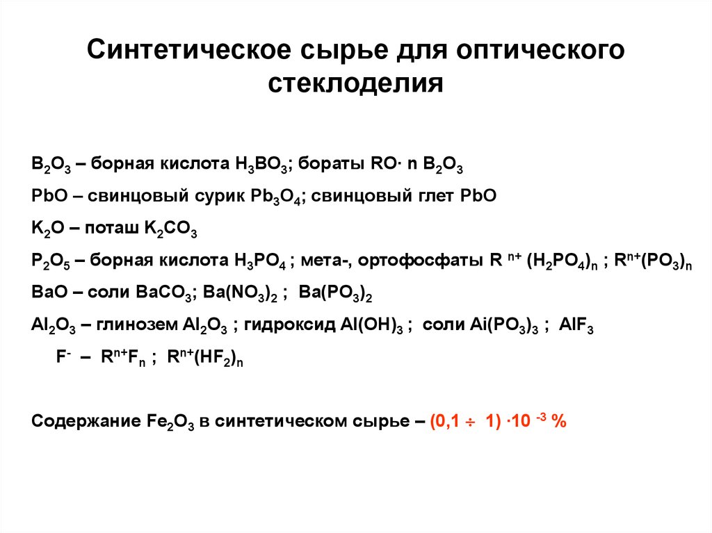 Содержание искусственный