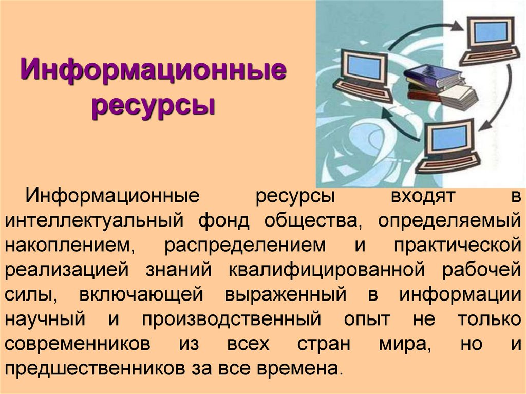 Понятие информационных ресурсов презентация