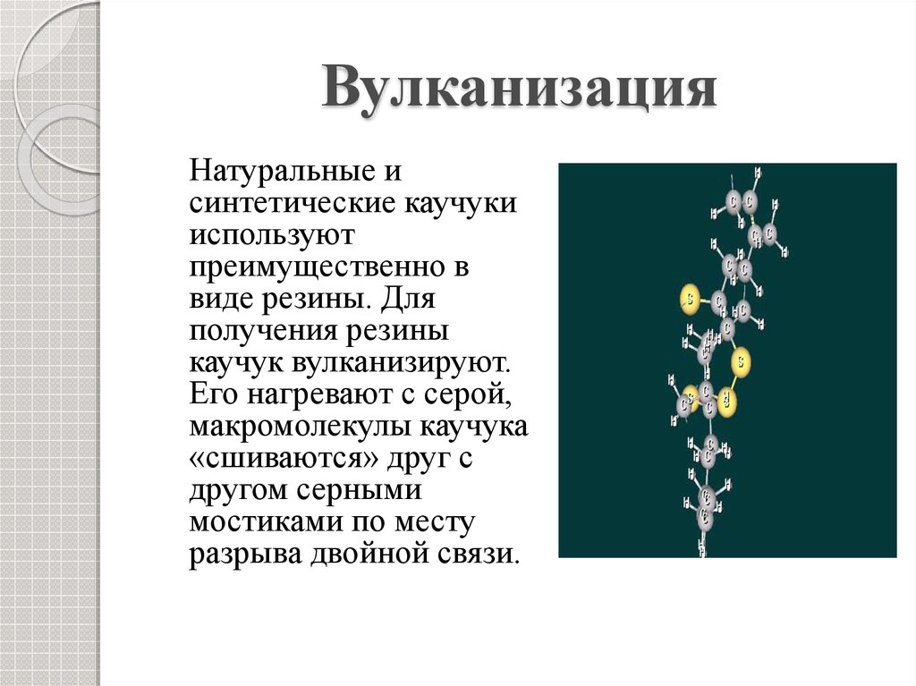 Презентация на тему синтетический каучук 10 класс