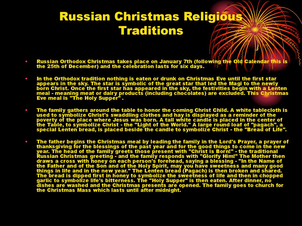 Russian Christmas Religious Traditions