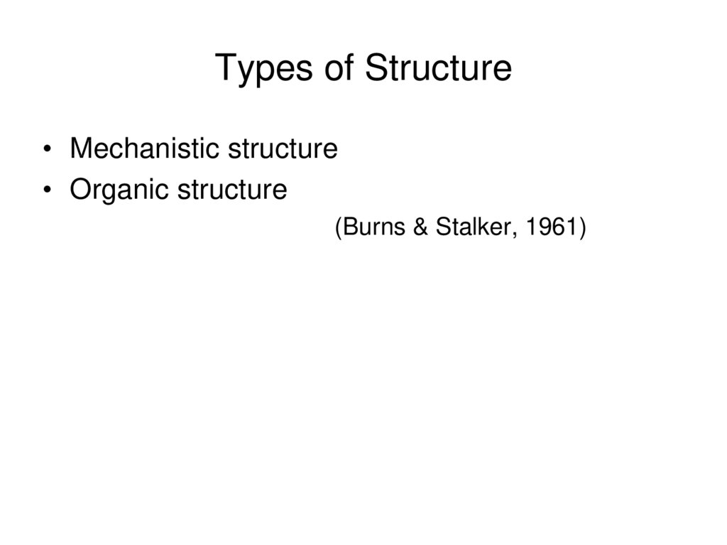 Types of Structure