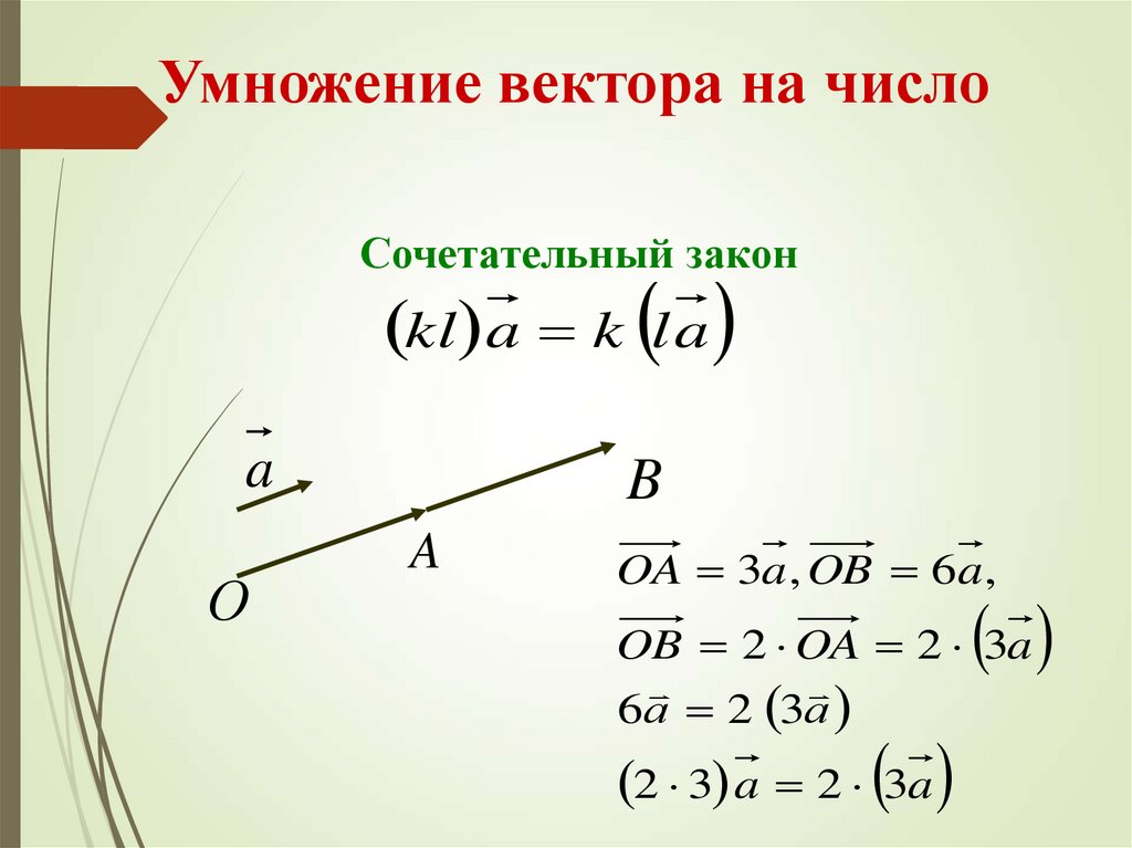 Умножение вектора на число. Перекрестное перемножение векторов. Собственный вектор умноженный слева.