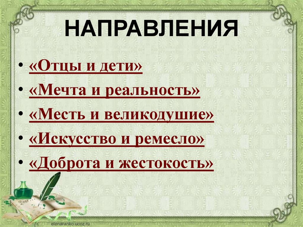 НАПРАВЛЕНИЯ