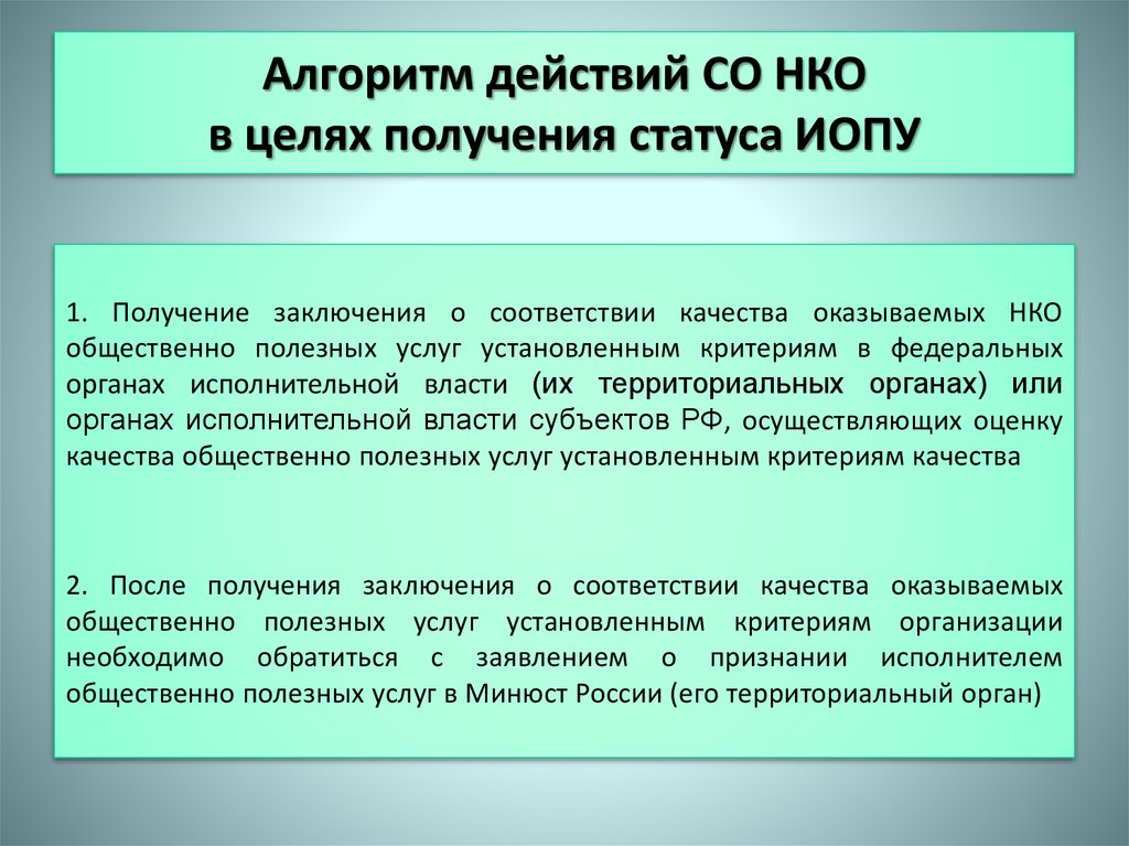 Состояние получения. НКО - исполнители общественно полезных услуг. СОНКО - ИОПУ. Некоммерческая организация исполнитель общественно полезных услуг. Полезные услуги НКО.