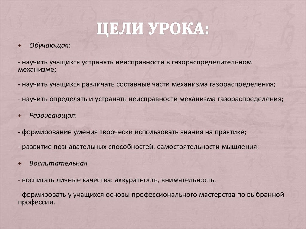 Цели урока: