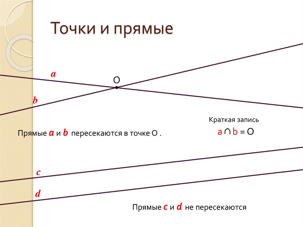 В какой точке прямой