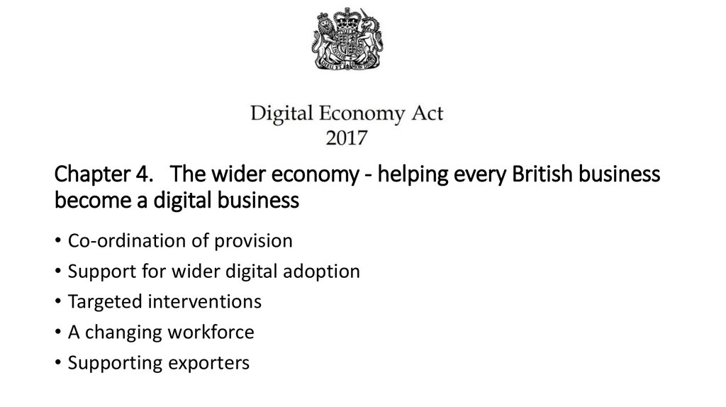 Chapter 4.   The wider economy - helping every British business become a digital business