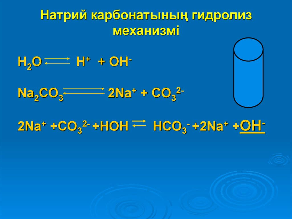 Натрий карбонатының гидролиз механизмі