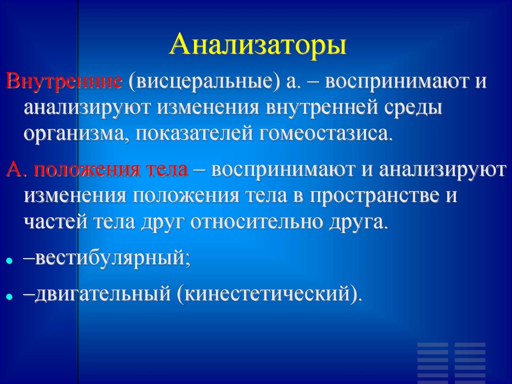 Висцеральный анализатор презентация