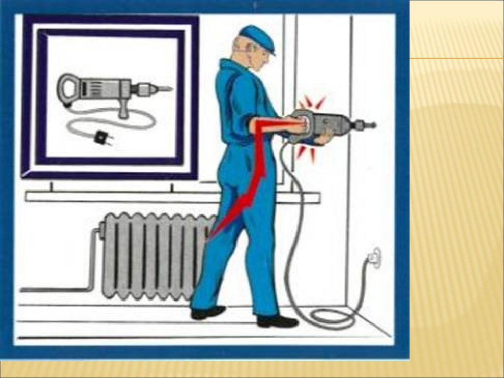 Электрический ток в полу. Одновременно прикасаться к электроприборам и заземленным предметам. Нельзя прикасаться к электроприборам и заземленным предметам. Рисунок безопасность электрических работ. Рисунок при использовании электричеством.