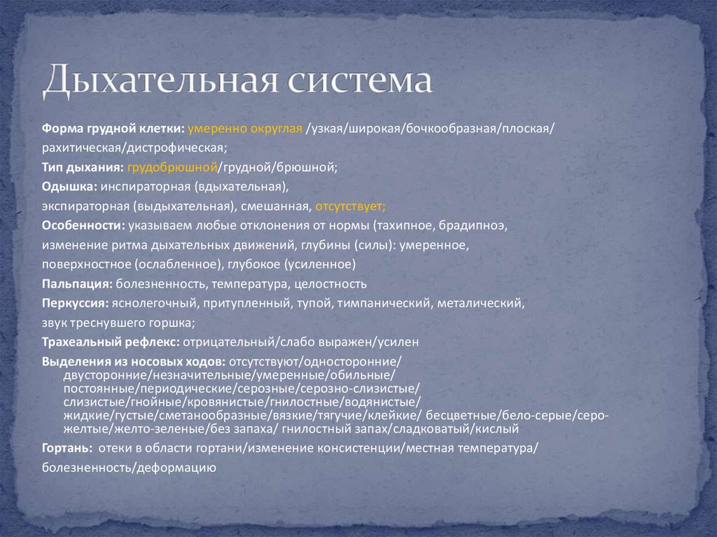 Дыхательная система