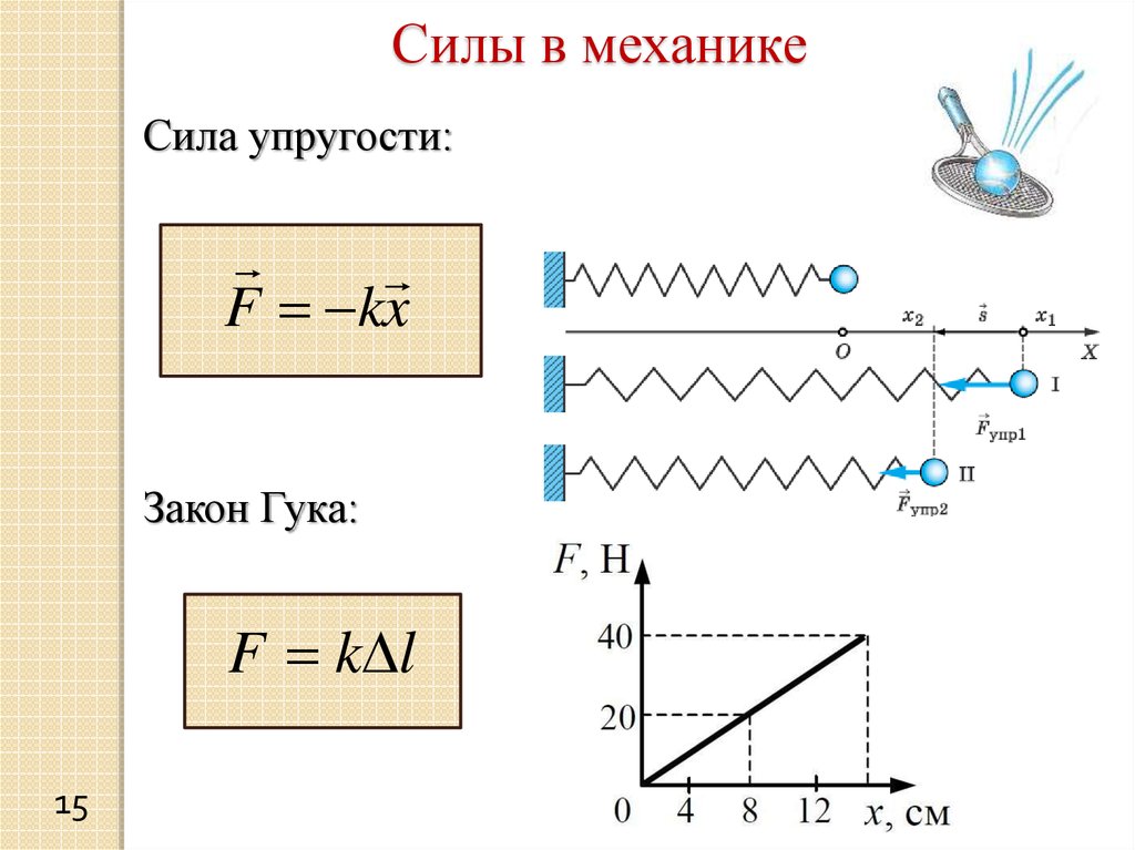 Векторное изображение силы упругости