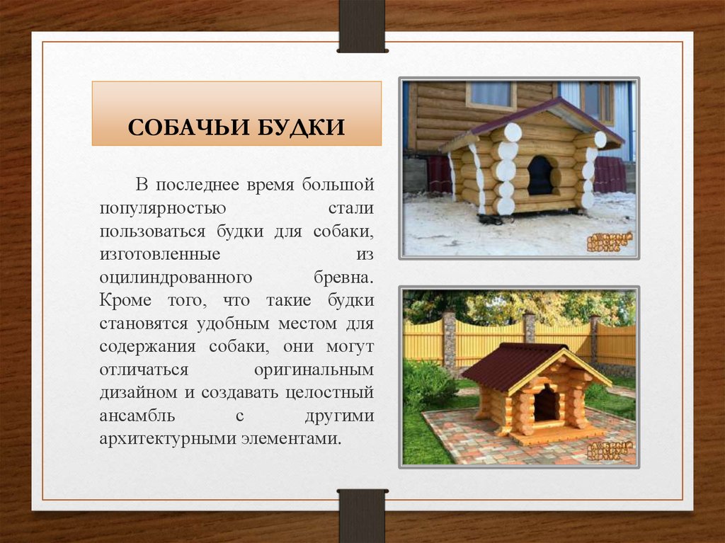 СОБАЧЬИ БУДКИ