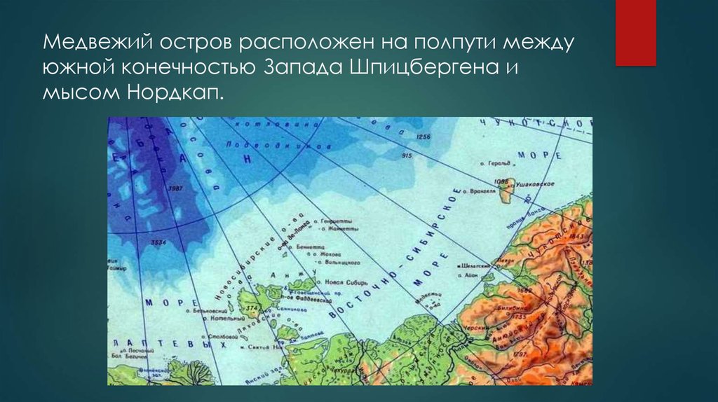 Острова медвежьи карта