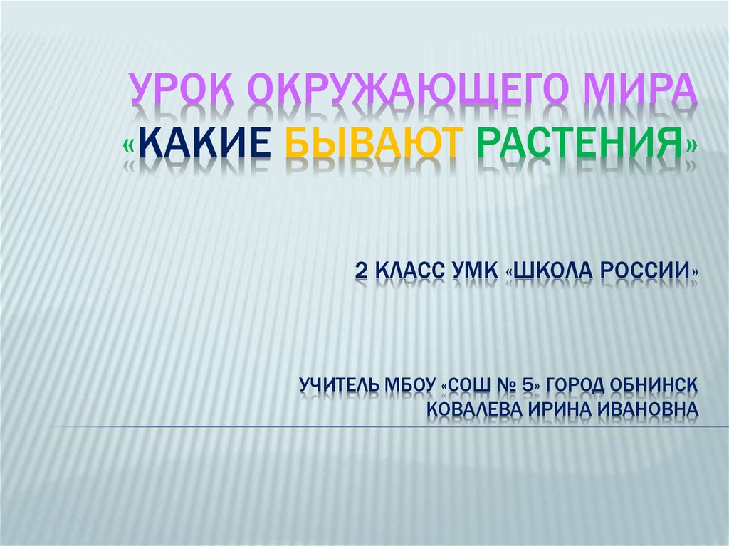 Презентация какие бывают растения 2 класс школа россии окружающий мир