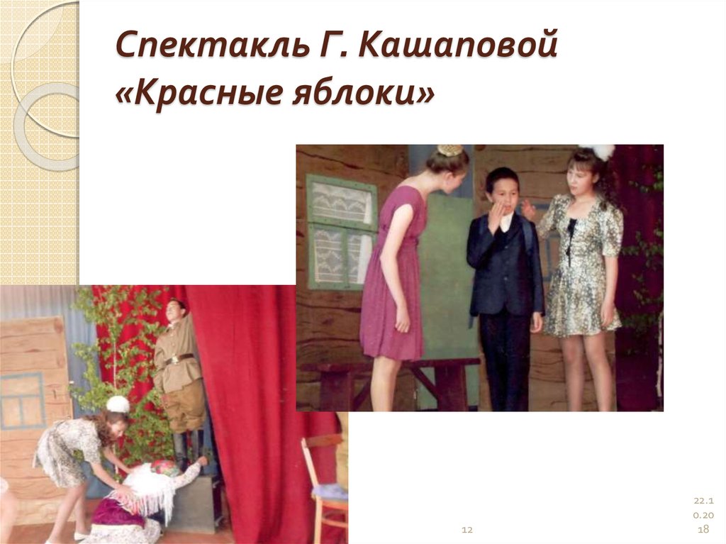 Спектакль Г. Кашаповой «Красные яблоки»