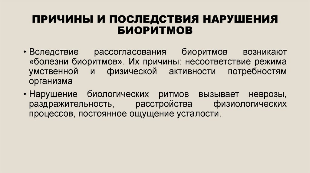 Последствия нарушения